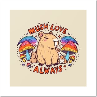 Capybara - Mush Love Posters and Art